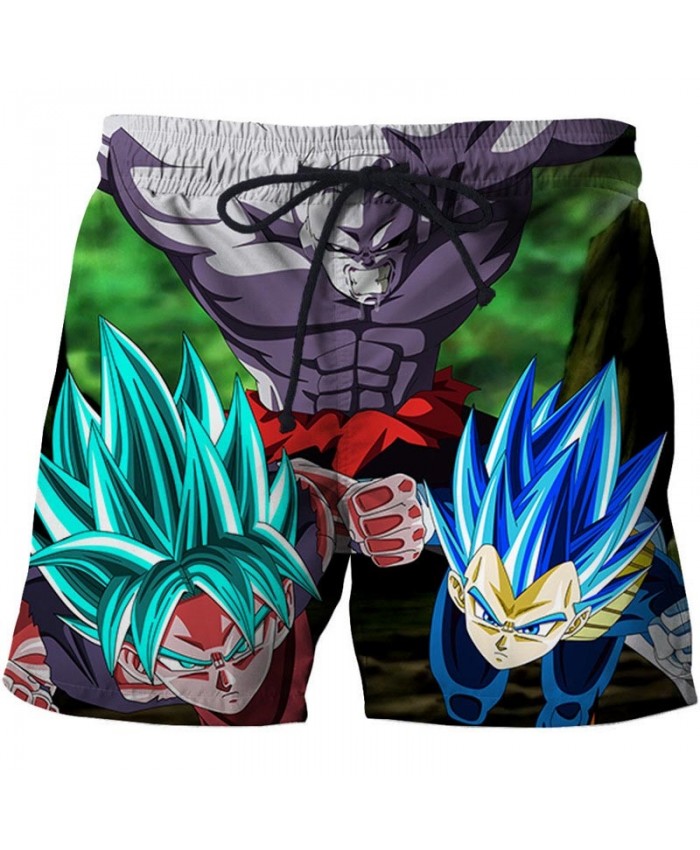 The Enemy Is Behind Dragon Ball Men Anime 3D Stone Printed Beach Shorts Male Quick Drying Casual Summer Board Shorts