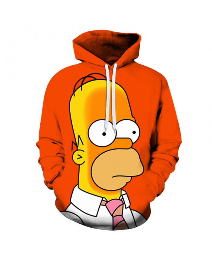 The Simpsons 3D Print Funny Harajuku Coat Hoodies Sweatshirts Clothes Men's Streetwear Hip Hop Tracksuit A