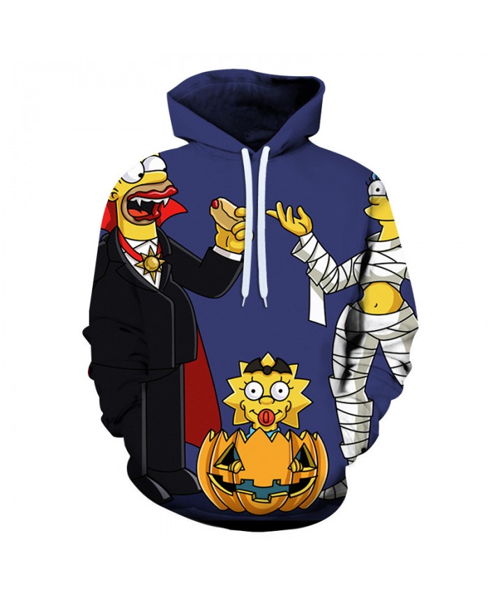 The Simpsons 3D Print Funny Harajuku Coat Hoodies Sweatshirts Clothes Men's Streetwear Hip Hop Tracksuit N