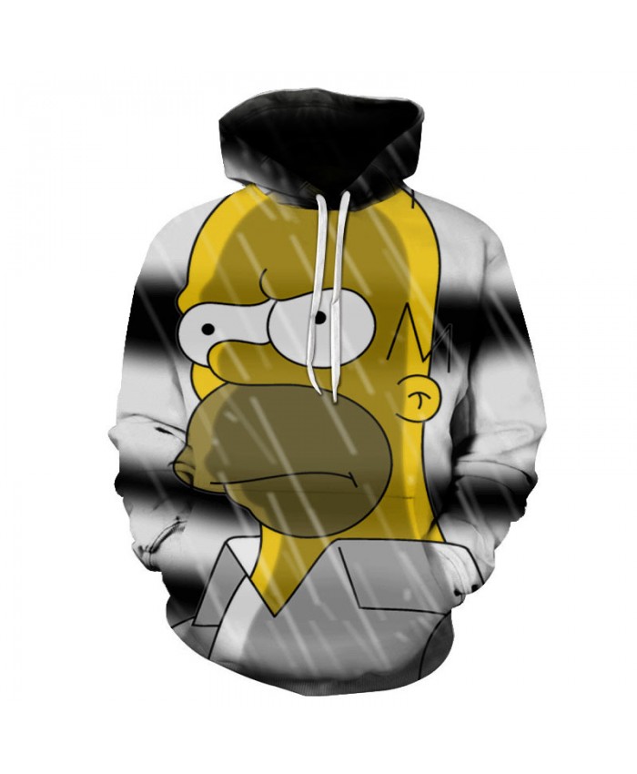 The Simpsons 3D Print Funny Harajuku Coat Hoodies Sweatshirts Clothes Men's Streetwear Hip Hop Tracksuit S