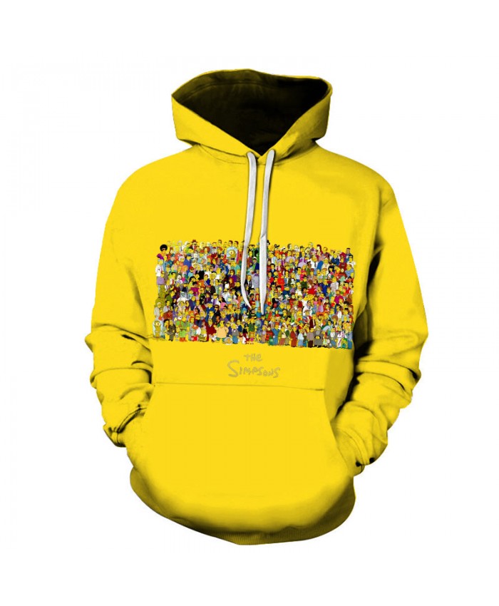 The Simpsons 3D Print Funny Harajuku Coat Hoodies Sweatshirts Clothes Men's Streetwear Hip Hop Tracksuit T