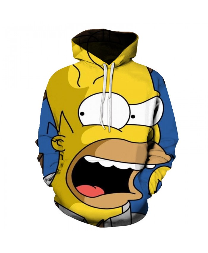 The Simpsons 3D Print Funny Harajuku Coat Hoodies Sweatshirts Clothes Men's Streetwear Hip Hop Tracksuit U