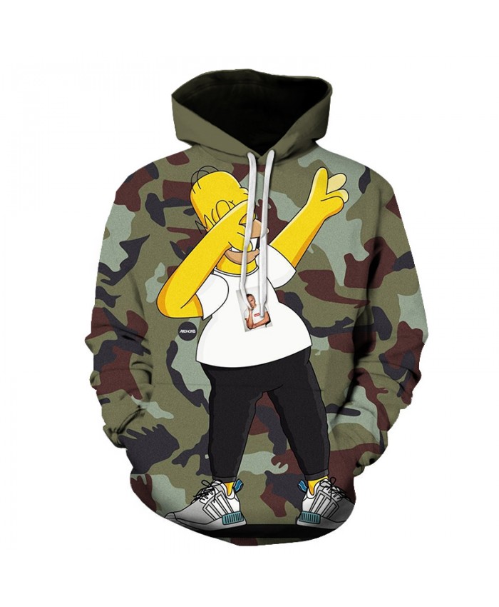 The Simpsons 3D Print Funny Harajuku Coat Hoodies Sweatshirts Clothes Men's Streetwear Hip Hop Tracksuit X