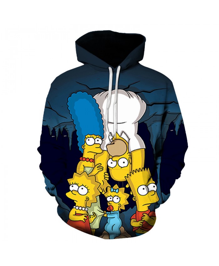 The Simpsons 3D Print Funny Harajuku Coat Hoodies Sweatshirts Clothes Men's Streetwear Hip Hop Tracksuit Z