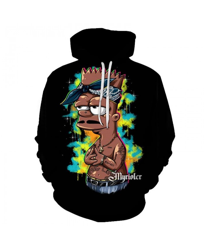 The Simpsons Hoodie 3D Print Sweatshirt Hoodies Children Wear Hip Hop Sweatshirt For Clothes A