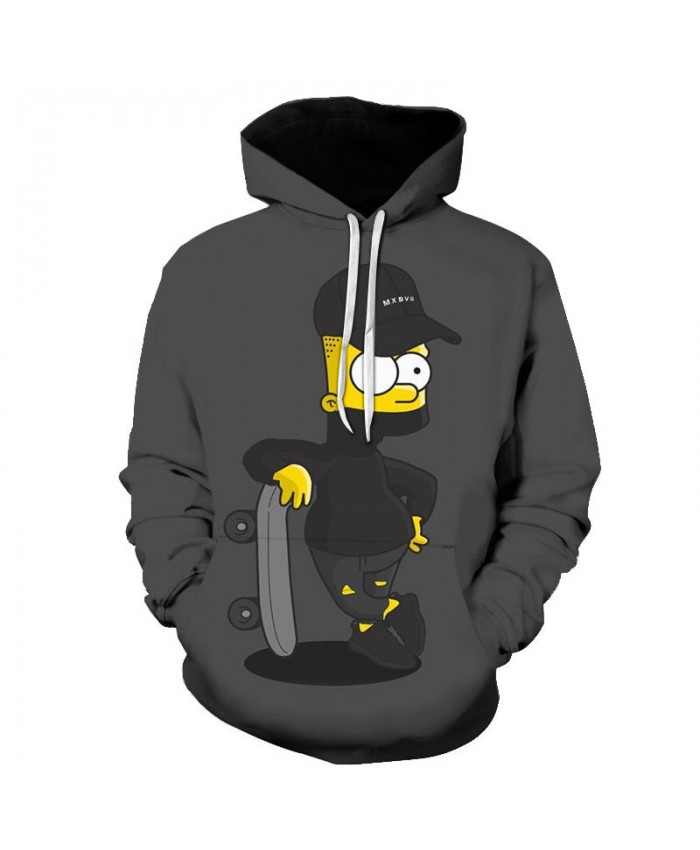 The Simpsons Hoodie 3D Print Sweatshirt Hoodies Children Wear Hip Hop Sweatshirt For Clothes B