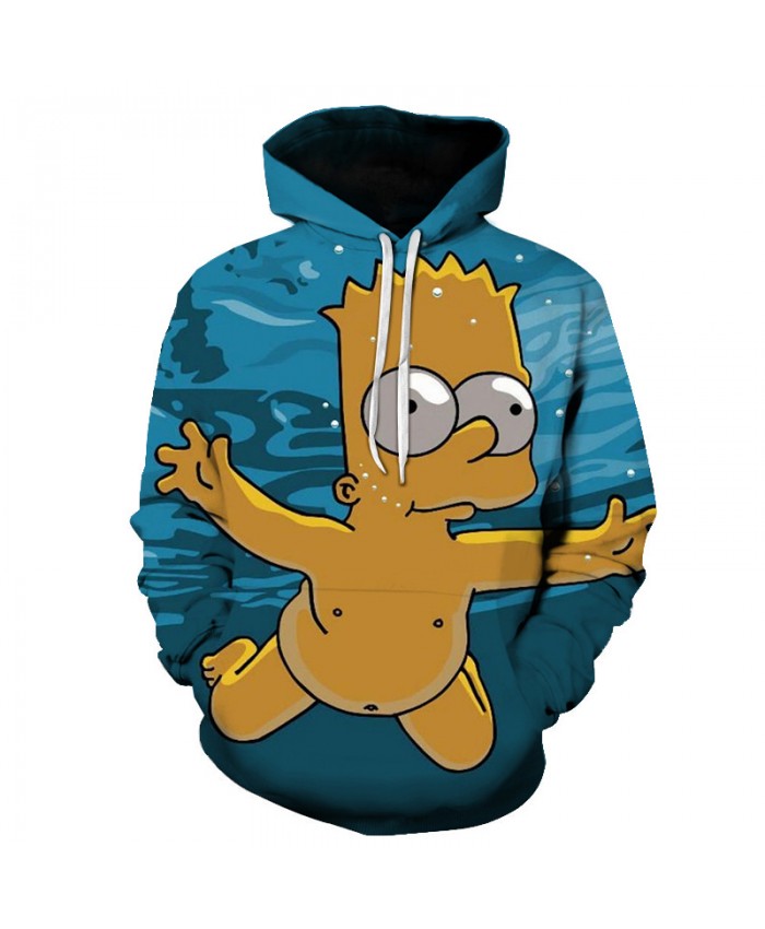The Simpsons Hoodie 3D Print Sweatshirt Hoodies Children Wear Hip Hop Sweatshirt For Clothes E