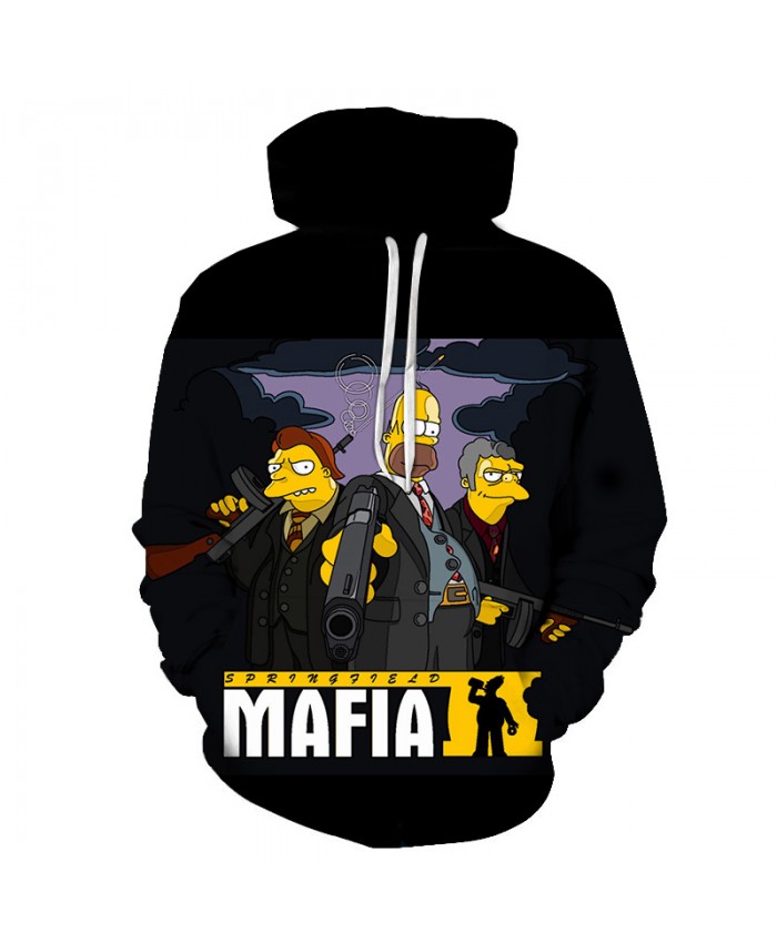 The Simpsons Hoodie 3D Print Sweatshirt Hoodies Children Wear Hip Hop Sweatshirt For Clothes F
