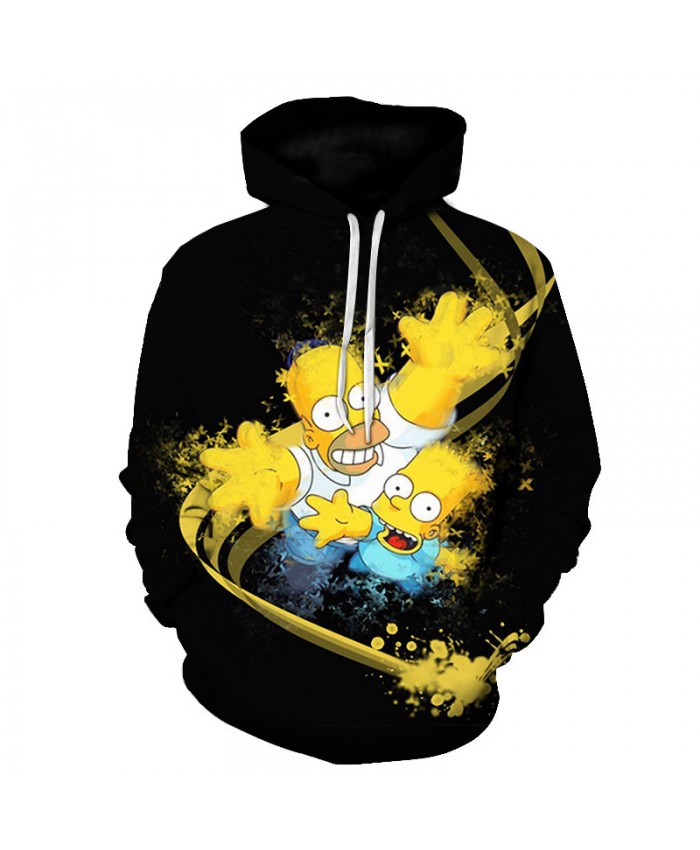 The Simpsons Hoodie 3D Print Sweatshirt Hoodies Children Wear Hip Hop Sweatshirt For Clothes H
