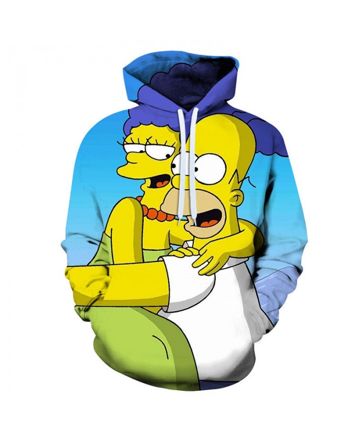 The Simpsons Hoodie 3D Print Sweatshirt Hoodies Children Wear Hip Hop Sweatshirt For Clothes M