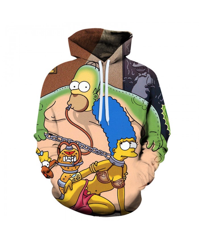 The Simpsons Hoodie 3D Print Sweatshirt Hoodies Children Wear Hip Hop Sweatshirt For Clothes O