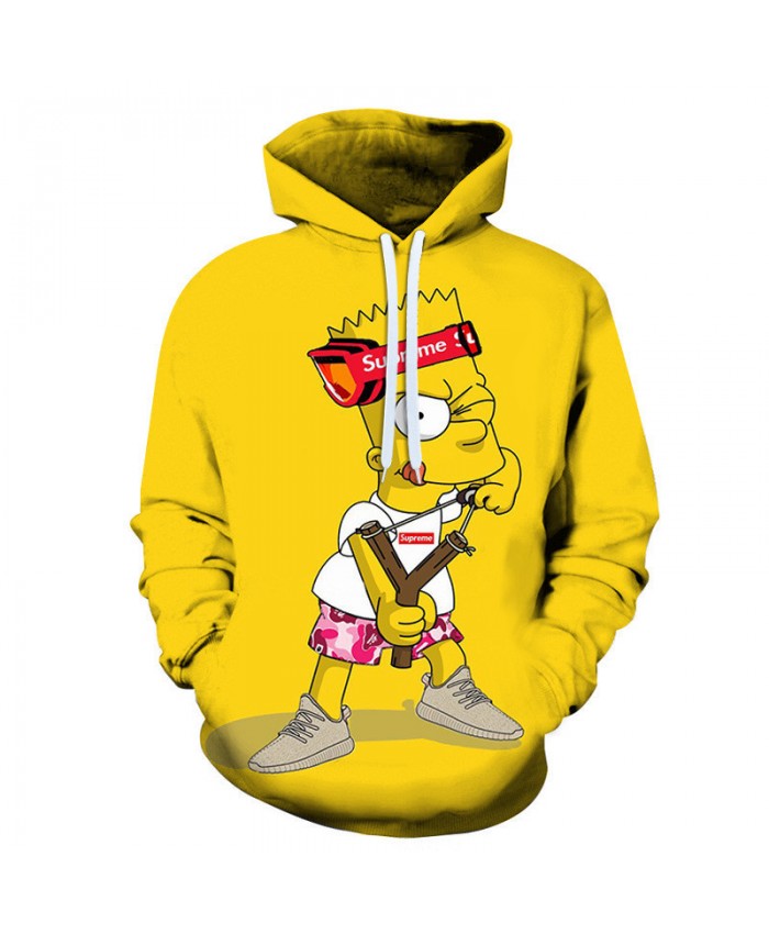 The Simpsons Hoodie 3D Print Sweatshirt Hoodies Children Wear Hip Hop Sweatshirt For Clothes S