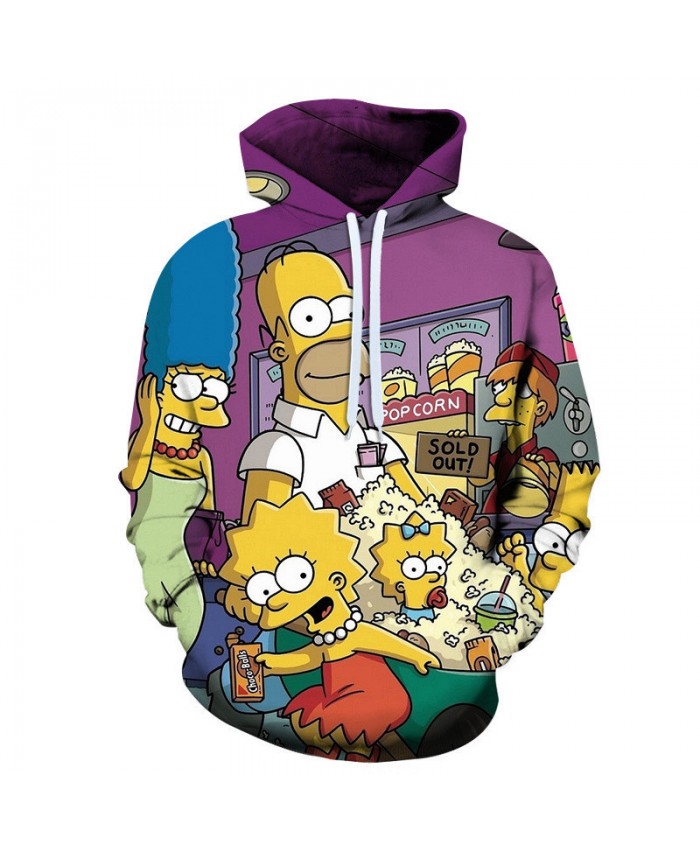 The Simpsons Hoodie 3D Print Sweatshirt Hoodies Children Wear Hip Hop Sweatshirt For Clothes Z