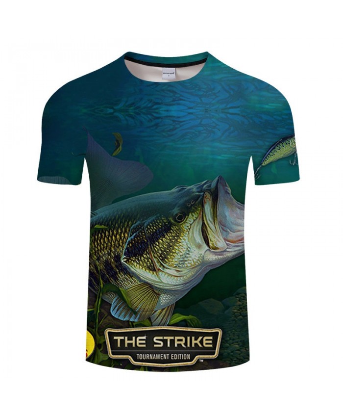 The Strick Fish 3D Print T Shirt Men tshirt Summer Casual Slim 2021 New Short Sleeve O-neck Tops&Tee Drop Ship