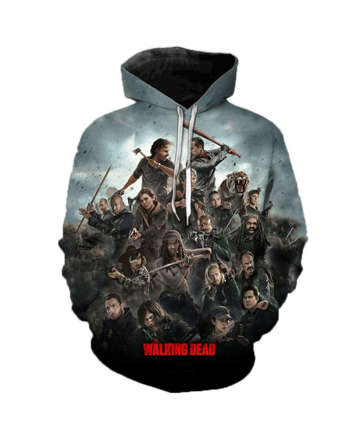 The Walking Dead 3D Hoodie Sweatshirts Horror TV Drama Casual Pullover Men Women Long Sleeve Streetwear Harajuku Style Hoodies