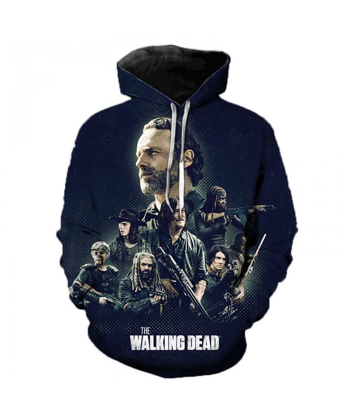 The Walking Dead 3D Printed Hooded Sweatshirts Horror TV Drama Casual Pullover Men Women Fashion Streetwear Oversized Hoodies