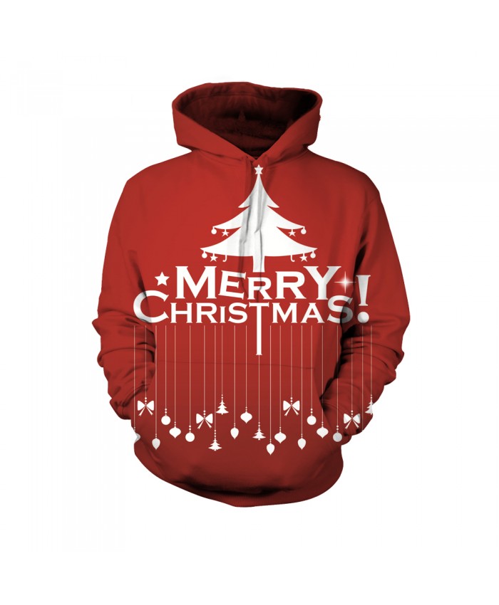 The pattern of the merry letter of Christmas Funny Fashion Christmas Hoodie Sweatshirt