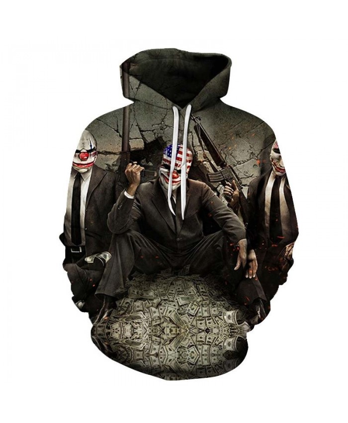 Three clowns mens hoodies Pullover Sweatshirt Tracksuits Hoodie Sportsuit Streatwear Sweatshirt Fashion Men Hoodies