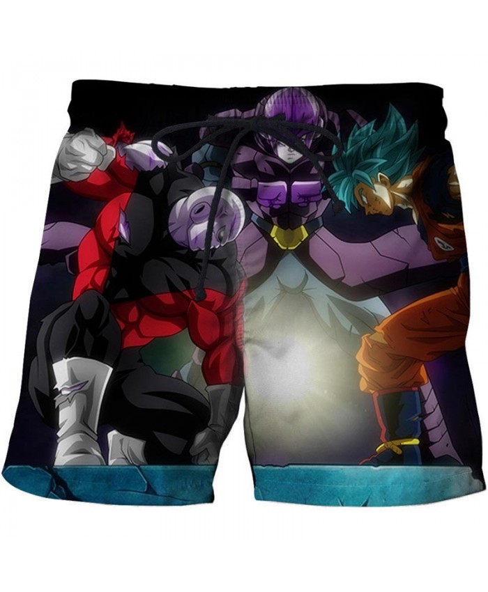Three-person Duel Dragon Ball Men Anime 3D Printed Beach Short Casual Summer Male Quick Dry Breathable Board Short
