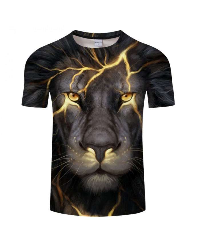 Shirts Short Sleeve Kids Tee Unisex Youth 3D Lion Head Cool 3D Printing T