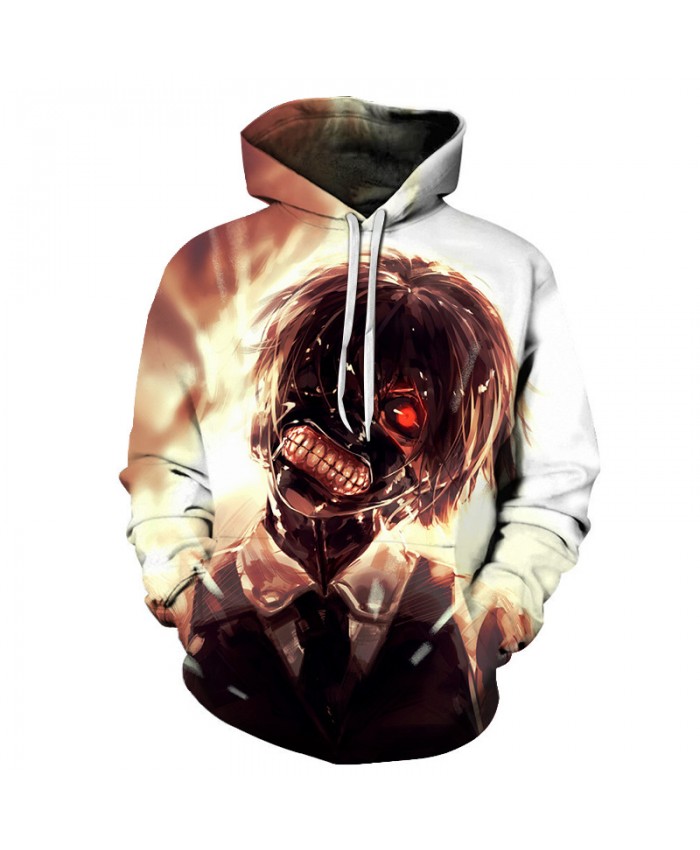 Tokyo Ghoul 3D Hoodie Sweatshirt Men Women Fashion Hip Hop Hoody Halloween Tops Casual Anime Sportswear Boy Harajuku Hoodies