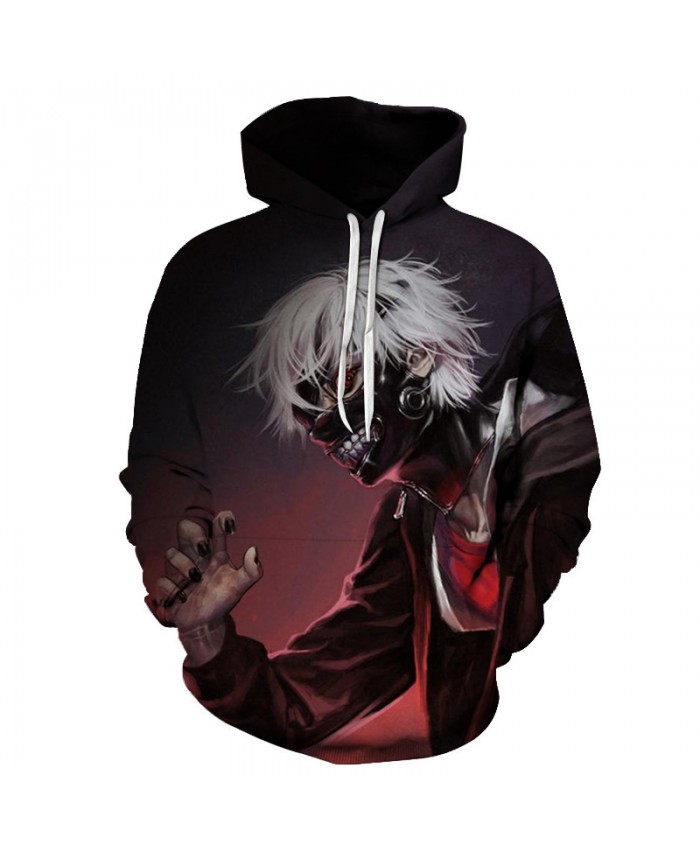 Tokyo Ghoul 3D Hoodies Halloween Clothing Cool Men Women Sweatshirts Hipster Hoody Unisex Loose Pullovers Funny Classic Tops
