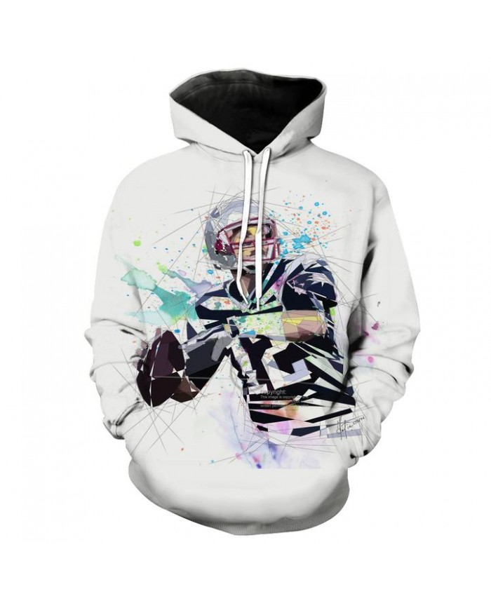 Tom Brady Hoodie White Tom Brady Clothing Football Hooded Sweatshirt Autumn Men Women Casual Pullover Sportswear