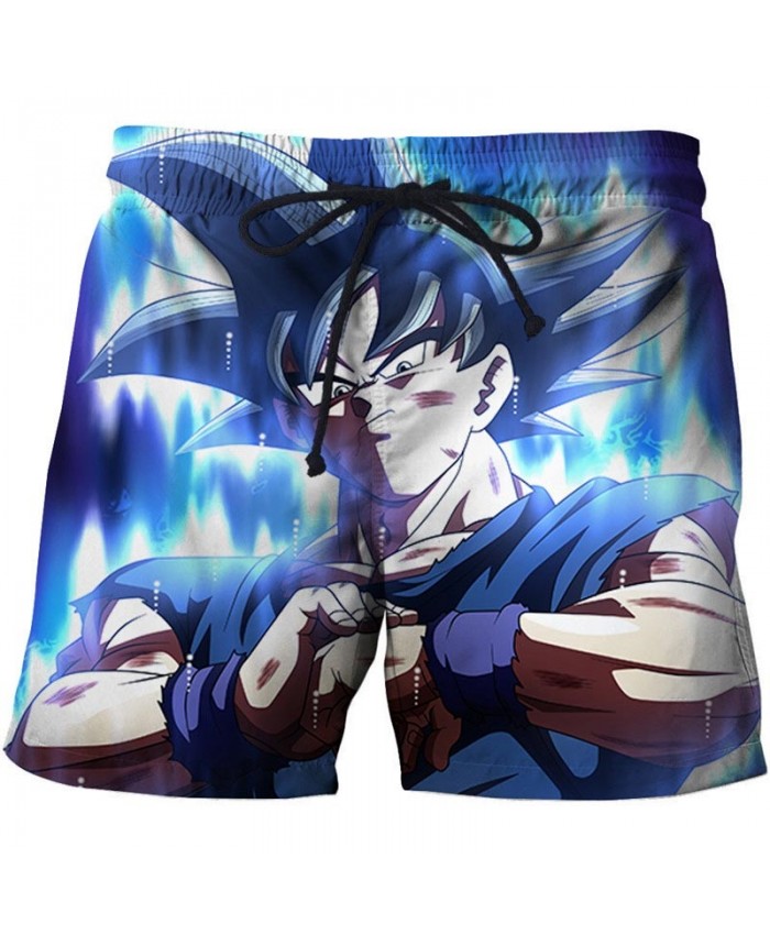 Touching The Pain Dragon Ball Men Anime 3D Stone Printed Beach Shorts Casual Summer Male Quick Drying Board Shorts