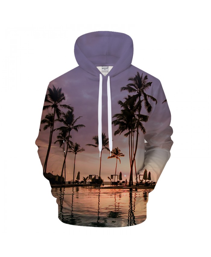 Tree 3D Hoodies Men Women Hoody Print Sweatshirts Harajuku Tracksuit Streatwear Coat Pullover Seaside Style Drop ship