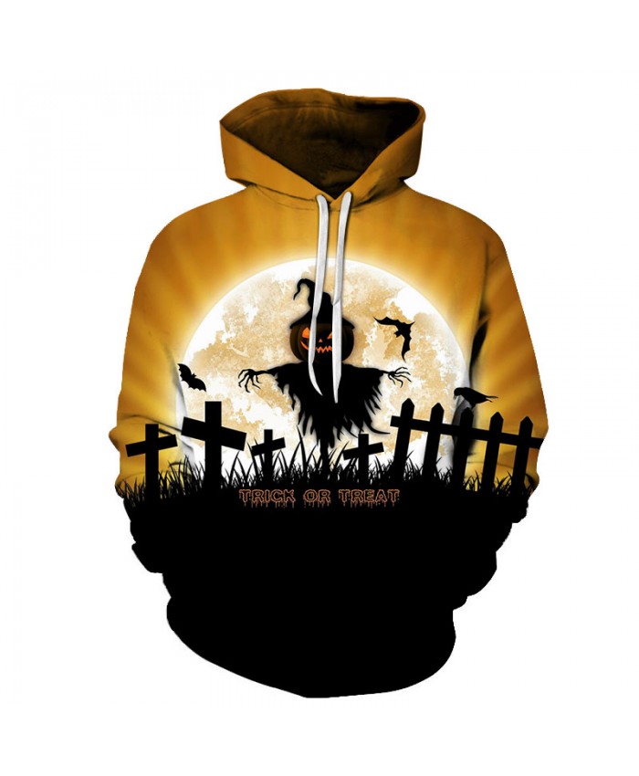 Trick or Treat 3D Print Hoodies Men Hoody Harajuku Hoodie Streatwear Sweatshirt Tracksuit Pullover Hip Hop Dropship