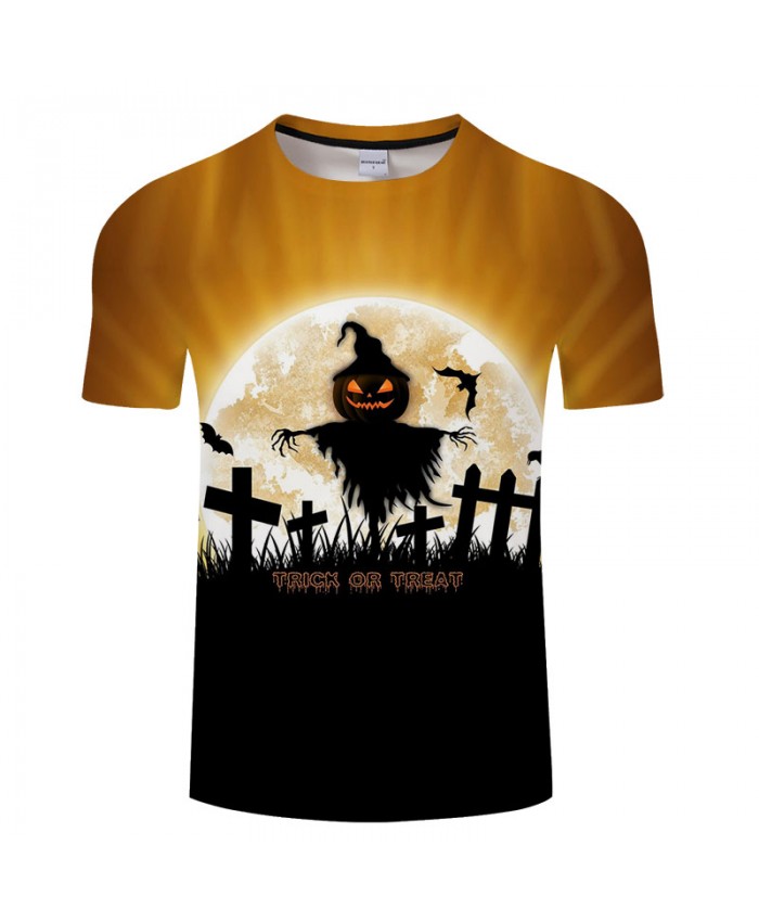 Trick or Treat 3D Print T shirts Men T-shirts Brand Top Tees Streetwear Summer Short Sleeve tshirt O-neck Drop Ship