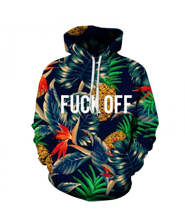 Tropical plants 3D Printing Hoodies Couple Hoody Sweatshirt Drop Ship Mens Hoodies Tracksuits Pullover for Autumn