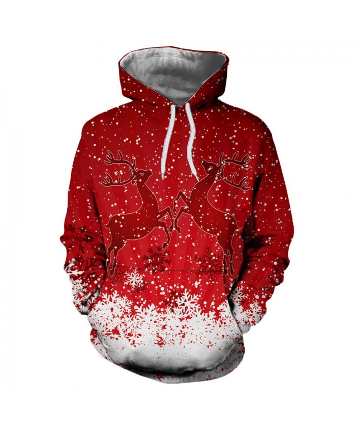 Two Fawns Christmas Christmas Hoodies 3d Sweatshirts Men Women Hoodie Print Couple Tracksuit Hooded Hoody Clothing