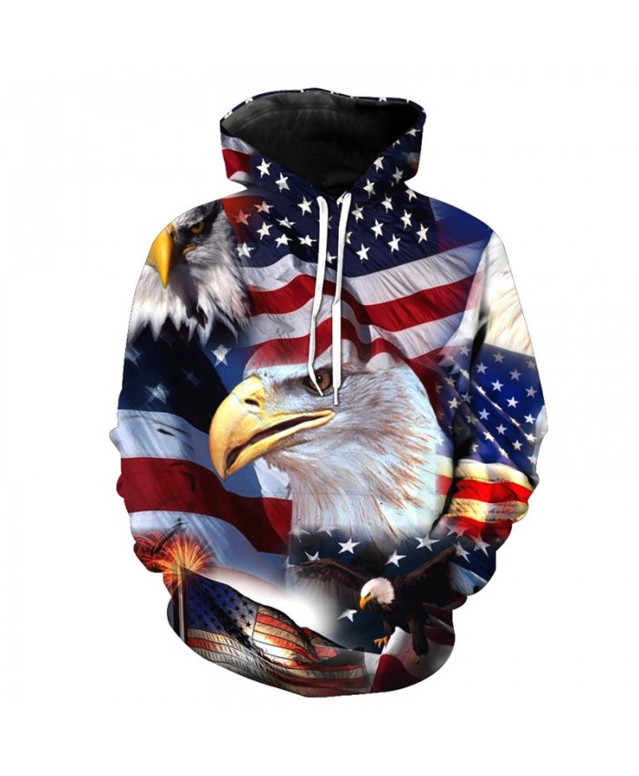 US Flag Eagle Fashion Hoodies American Style Hooded Sweatshirt Pullover Casual Hoodie Autumn Tracksuit Pullover Hooded Sweatshirt
