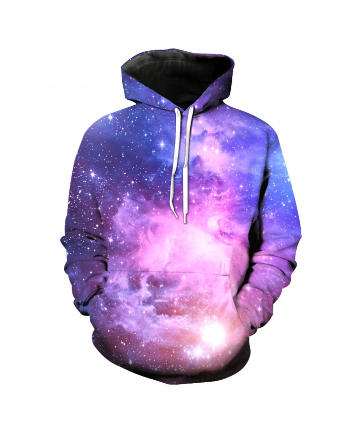 Universe Galaxy Starry sky Earth 3D Print Fashion Hooded Sweatshirt Men and Women Sportswear D