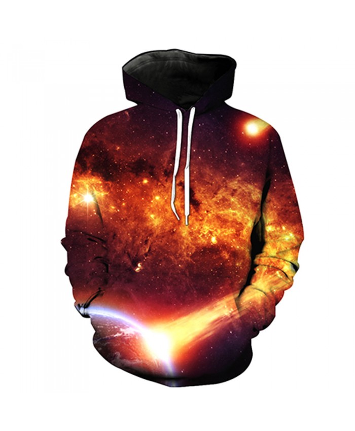 Universe Galaxy Starry sky Earth 3D Print Fashion Hooded Sweatshirt Men and Women Sportswear I