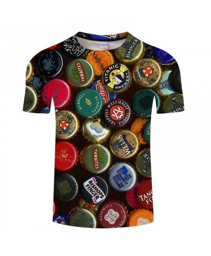 Various Beer Covers Beer 3D Print Men tshirt Crossfit Shirt Casual Summer Short Sleeve Male tshirt Brand Men O-neck