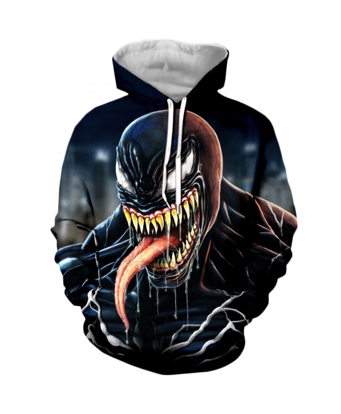 Venom Hoodies Men Women Sweatshirts 3D Printed Hoodie Hip Hop Pullover Hooded Casual Streetwear Tops L
