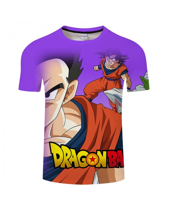 Very Angry Cartoon Goku Dragon Ball 3D Print tshirt Men tshirt Summer Casual Short Sleeve Male O-neck Drop Ship