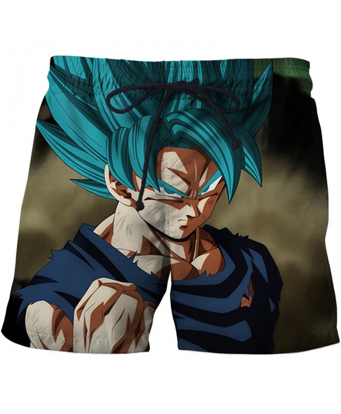Violent Fist Dragon Ball Men Anime 3D Stone Printed Beach Shorts Casual Male Summer Quick Dry Breathable Board Short