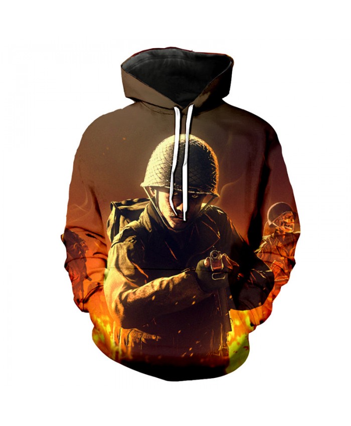 War Soldier Cool Hooded Sweatshirt Autumn Hoodies