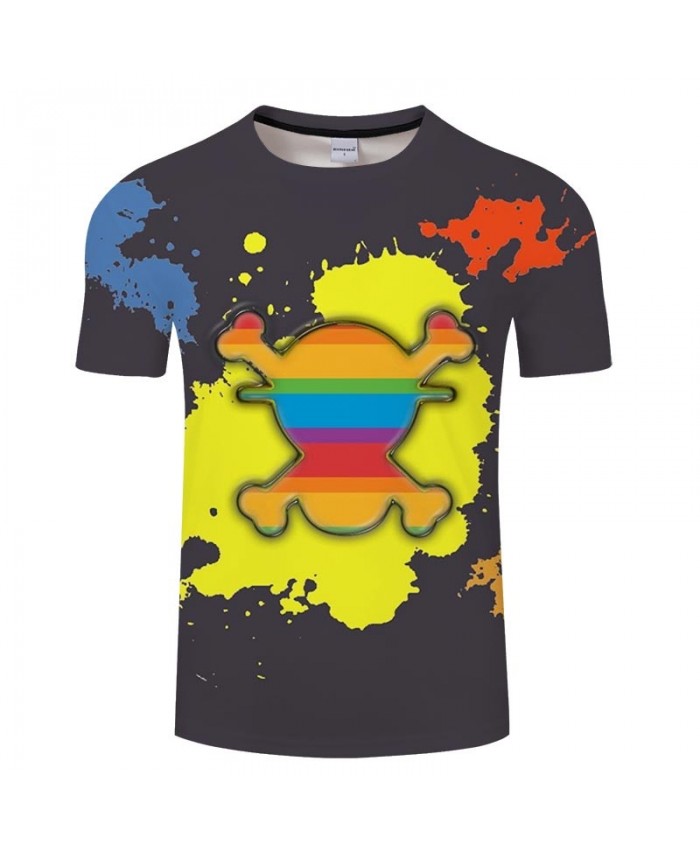 Watercolor Painting One Piece 3D Print Men tshirt Crossfit Shirt Casual Summer Short Sleeve Male tshirt Men Tops&Tee