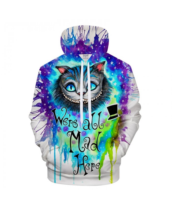 We are all mad here by Pixie cold Art Unisex Hoodie Sweatshirts Mens Hoodies 2021 Brand Pullover Drop Ship