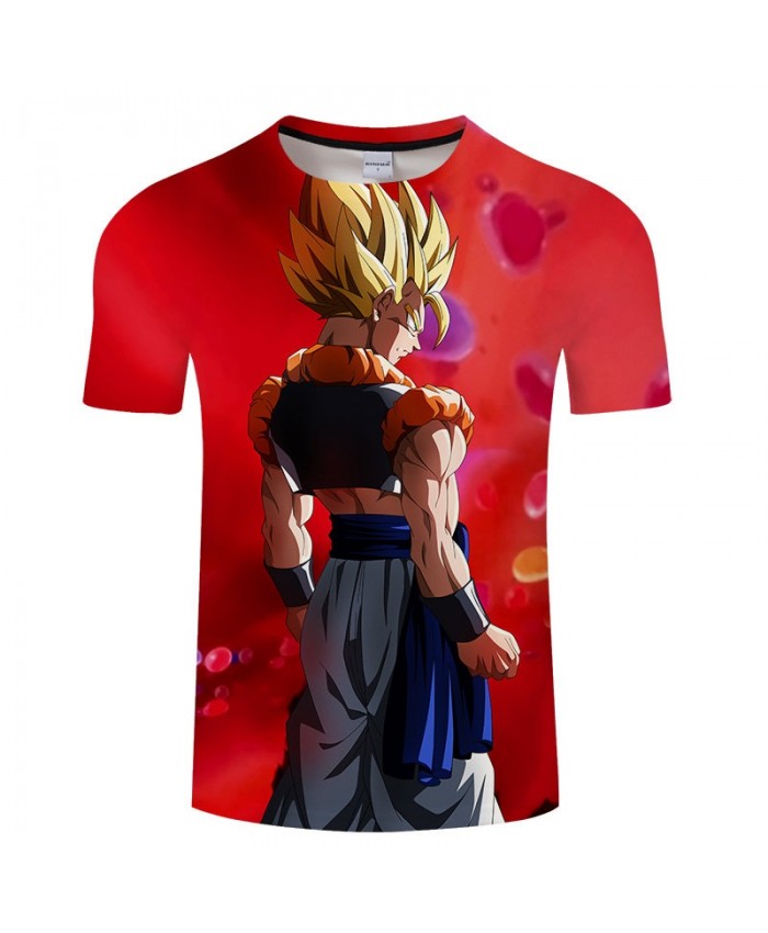 Wearing A Jacket Cartoon Goku Dragon Ball 3D Print Men tshirt Anime Casual Short Sleeve Male Quick Dry Drop Ship