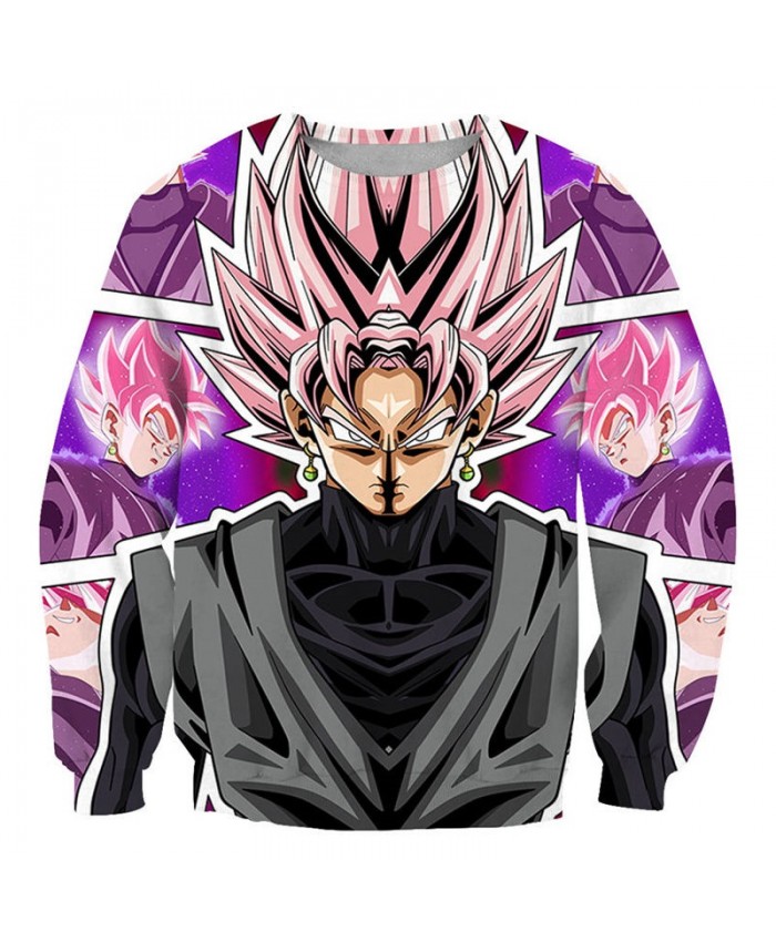Wearing Earrings Dragon Ball 3D Printed Mens No Cap Pullover Sweatshirt Pullover Casual Men Streetwear Sweatshirt