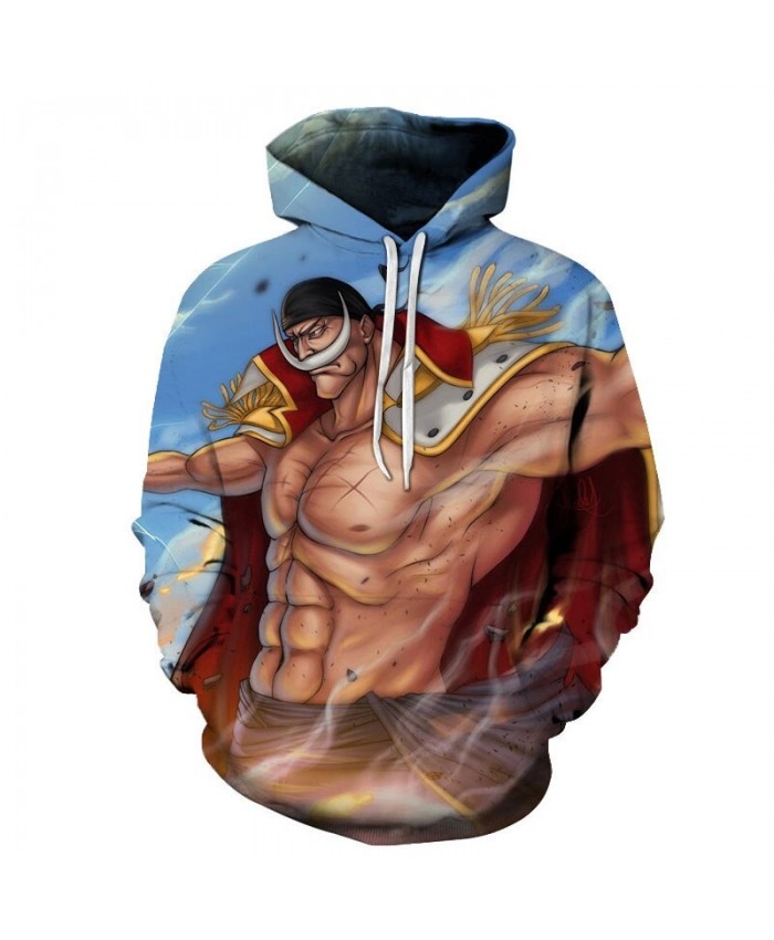 White Beard One Piece 3D Print Men Pullover Sweatshirt Clothing for Men Custom Pullover Hoodie Streetwear Sweatshirt