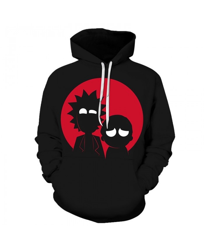 White Eyes Rick And Morty 3D Print Men Pullover Sweatshirt Mens Custom Pullover Hoodie Streetwear Sweatshirt Casual