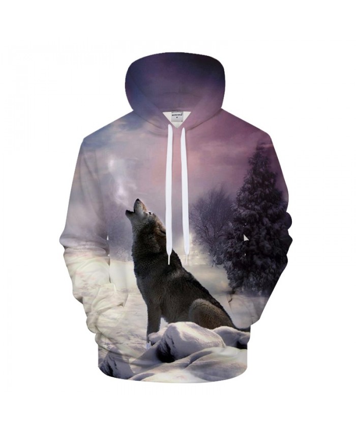 Winter Wolf Hoodies 3D Hoody Men Sweatshirt Harajuku Hoodie Streatwear Coat Anime Tracksuit Pullover HipHop DropShip