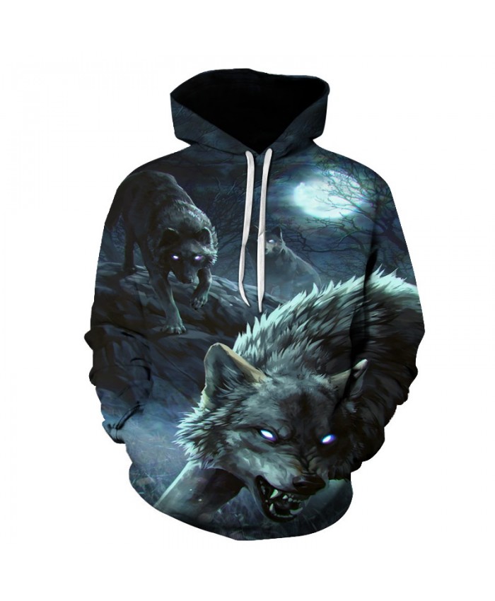 Wolf Animal Print Hoodie Sweatshirt Men Women Casual Hip Hop 3D Hoodies Sweatshirts Men Streetwear Hoody Tracksuit Outwear