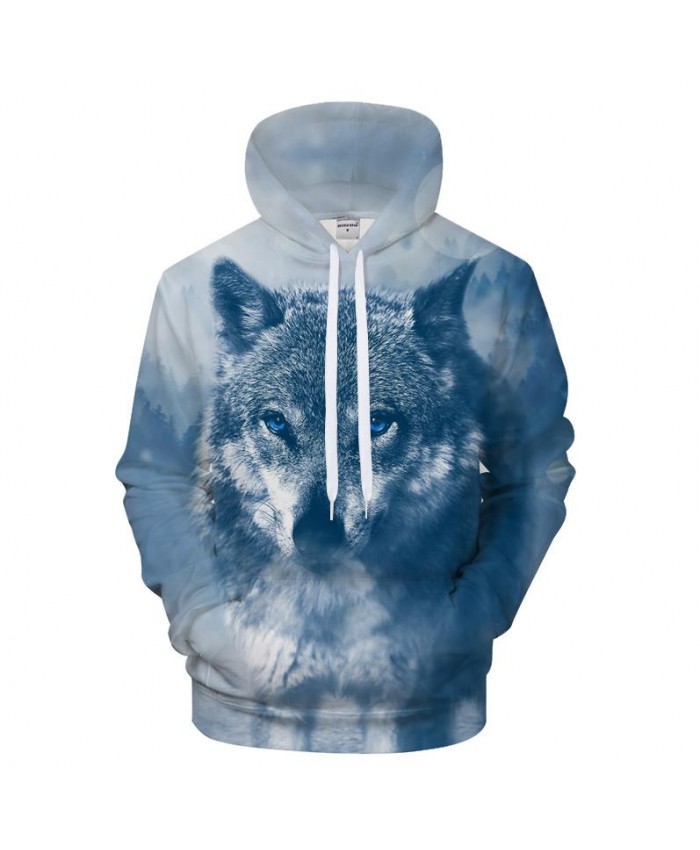 Wolf Printed Hoodies Men Women Sweatshirts Animal Tracksuit Male Hoody Pullover Hoodie Streetwear Coat Drop Ship